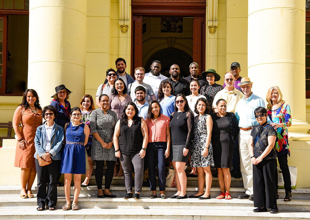 Sorensen Center's 2019 Cuba Delegation posing for photo at the University of Havana School of Law