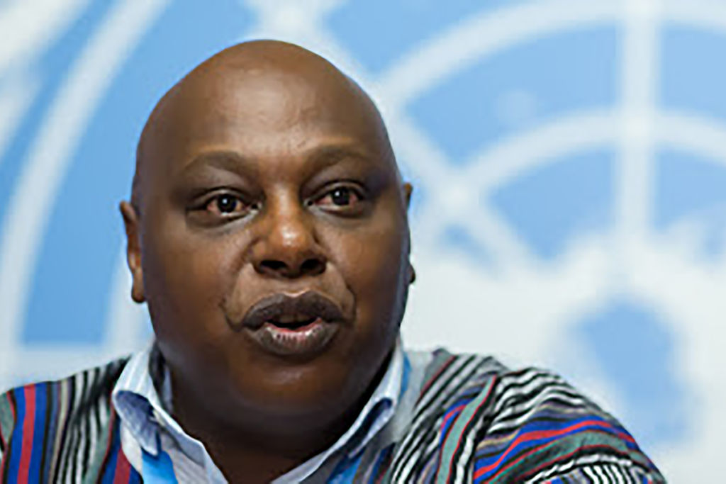 Sorensen Center Scholar-in-Residence Maina Kiai speaking at the United Nations